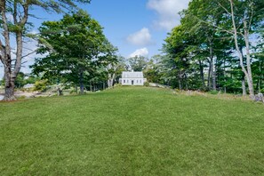 Property grounds - Historic riverfront home with boathouse & private dock - dogs OK (Boothbay)