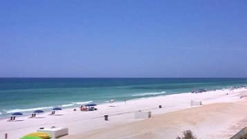 On the beach, beach towels