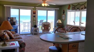 Smart TV, DVD player, books, video library