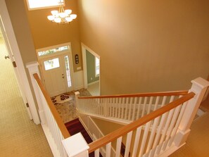 View from landing of entry and stairs