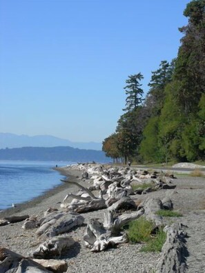Nearby Lincoln Park with beach, hiking trails, grassy fields, swimming pool