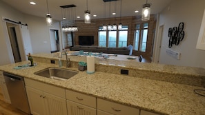 Enjoy meals in the kitchen with a dining area offering a view of the outdoors.