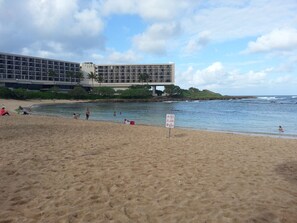 Sun-loungers, beach towels
