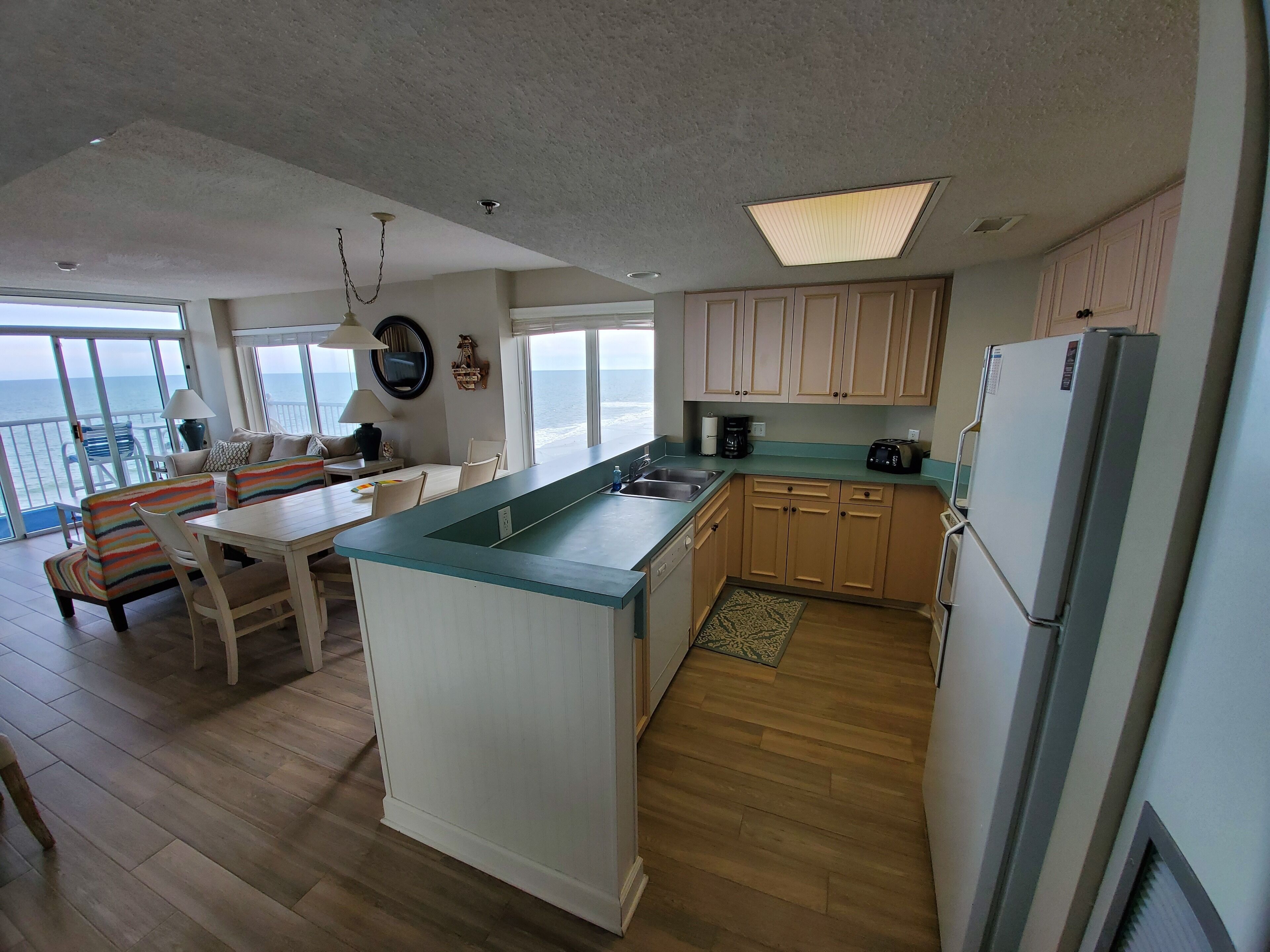 Oceanfront Corner Unit with sweeping views of beach and ocean! 