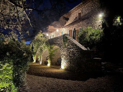 Stone farmhouse with pool