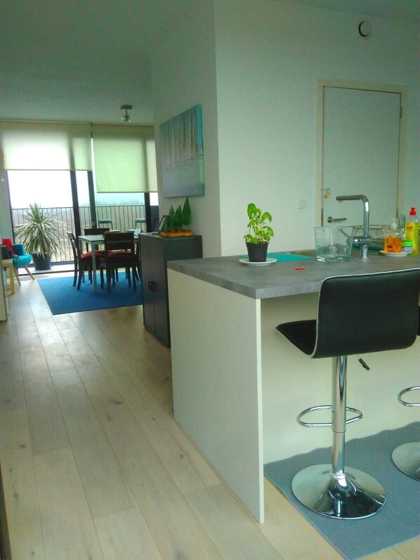 Réfrigérateur, vaisselle et ustensiles