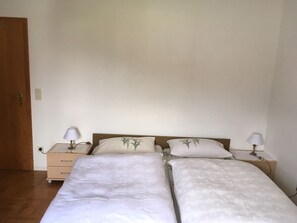 2 bedrooms, iron/ironing board, travel crib, WiFi