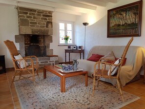 TV, DVD player, books - Villa Parc in Illis, paradise for families and nature lovers.  (Ploemel)