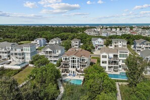 Exterior - 1350 - Panache, 8-bed 8-bath soundfront home in Corolla, NC, private pool, game room (Corolla)