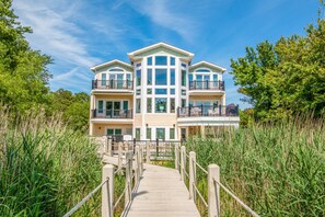 Exterior - 1350 - Panache, 8-bed 8-bath soundfront home in Corolla, NC, private pool, game room (Corolla)