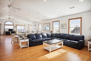 TV, DVD player, stereo - 5824-A Memorable Vacation, an oceanfront home in South Nags Head (Nags Head)