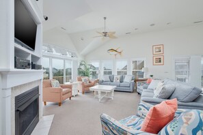 TV, DVD player, stereo