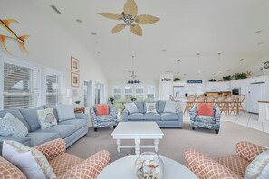 TV, DVD player, stereo