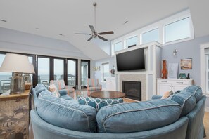 TV, fireplace, video games, DVD player - 5464- EY BELIEVE, | Oceanfront | Shores at Nags Head | Nags Head | Sleeps 16 (Nags Head)