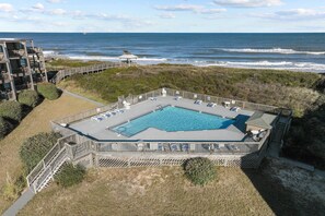 Pool - 3196 - Sea Sights, Spectacular ocean views, two private balconies, cheerful decor, close to town (Duck)