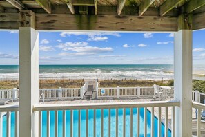 A heated pool - 2865 - Heaven Sent, Luxurious oceanfront home with spacious accommodations and amenities (Duck)