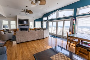 TV, fireplace, DVD player, foosball - 5710 - Karen's Krib | Oceanfront | Nags Head | Sleeps 16 (Nags Head)