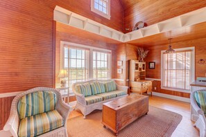 TV, fireplace, foosball