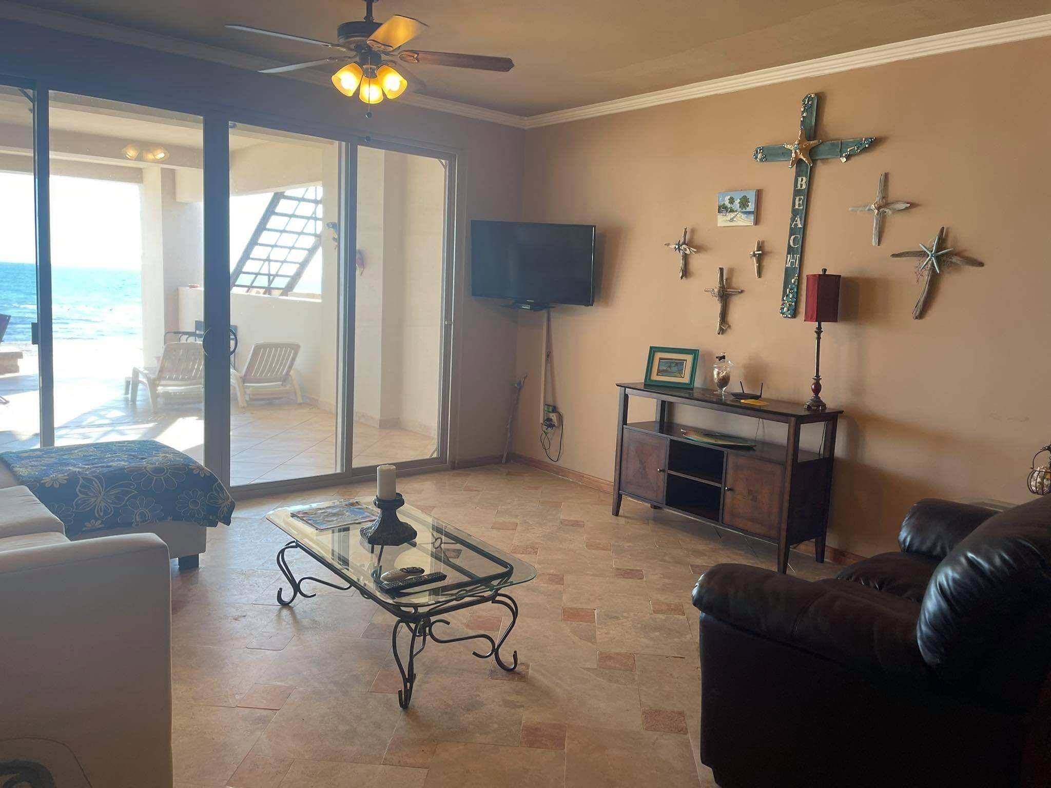 Beachfront!  2 Bedroom 2 bath Condo sleeps up to 8 in beds