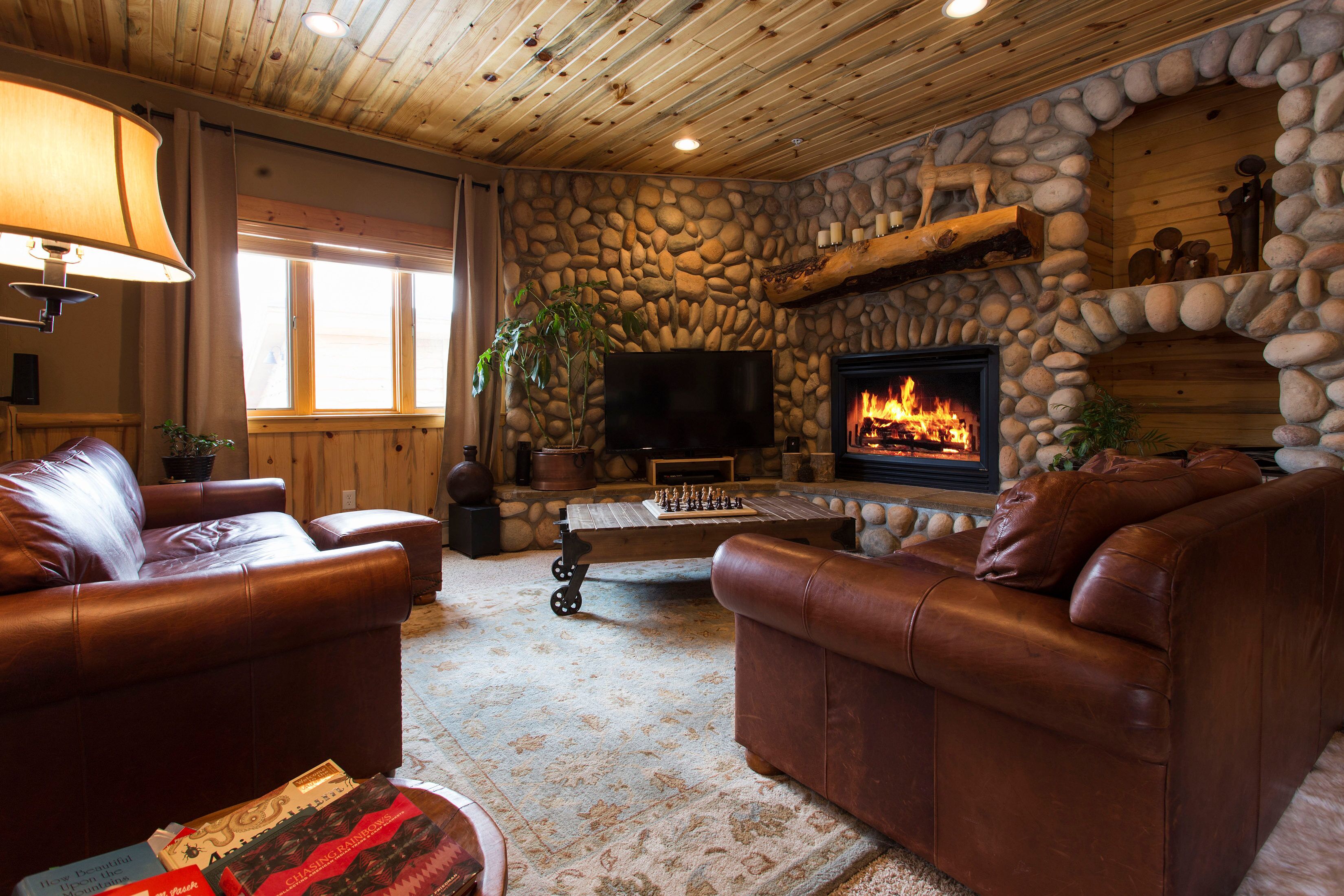 TV, fireplace, DVD player