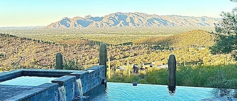 Outdoor pool, an infinity pool