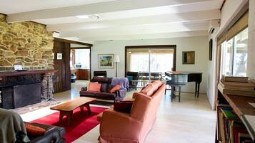 TV, fireplace, DVD player