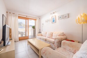 TV, DVD player, books, music library