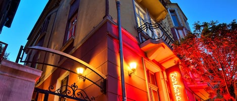 Front of property – evening/night