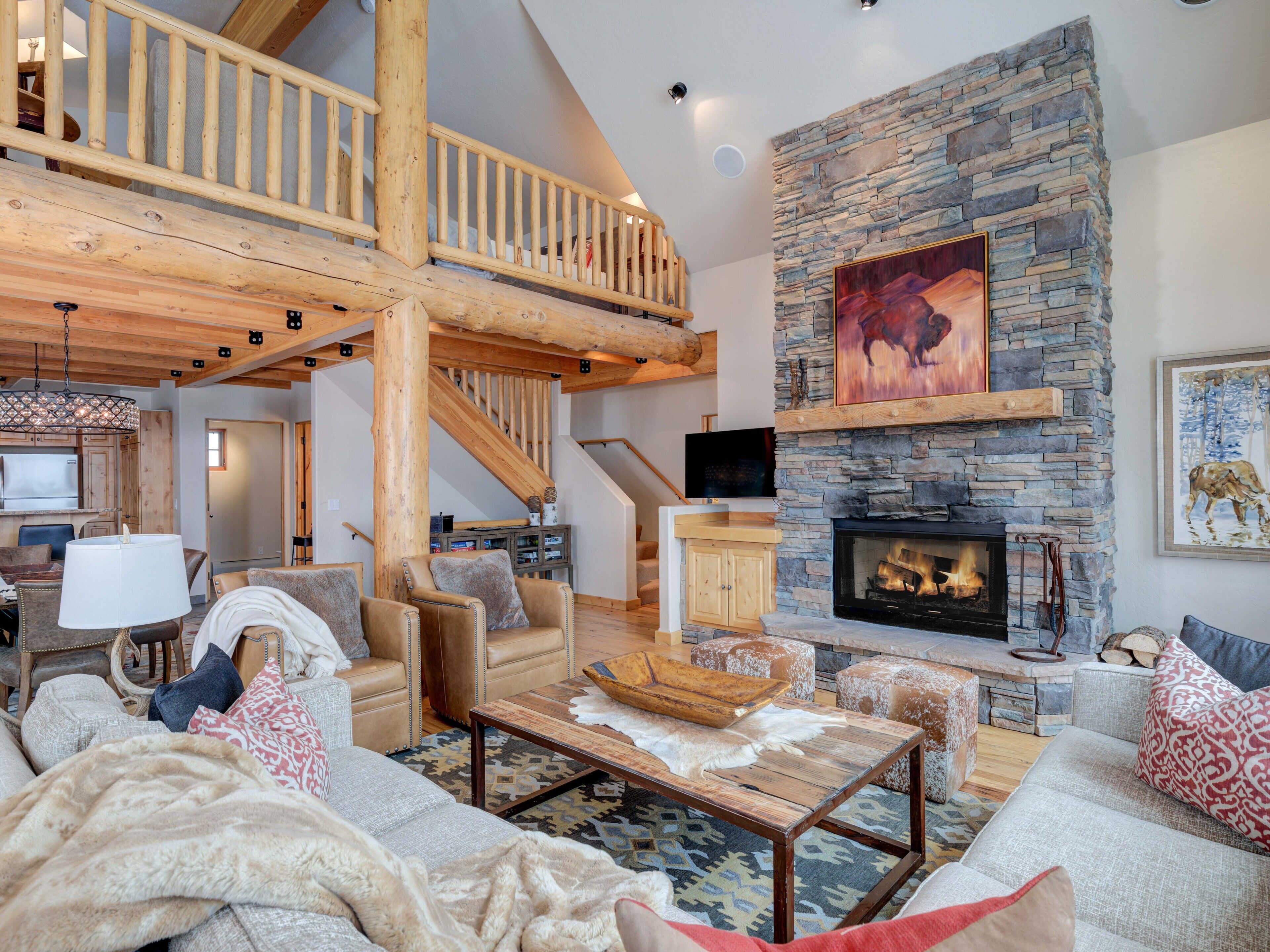 TV, fireplace, video games, stereo