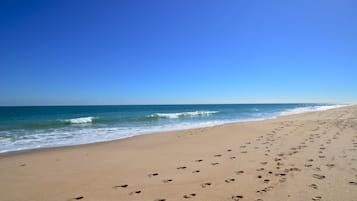 在海滩、沙滩椅、沙滩毛巾