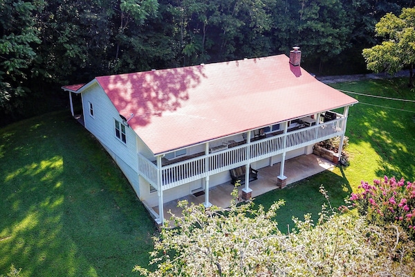Ariel view of our home taken by one of our renters .