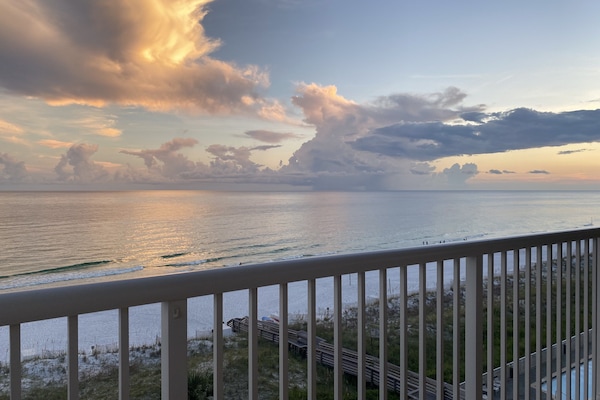 Sunset view from balcony