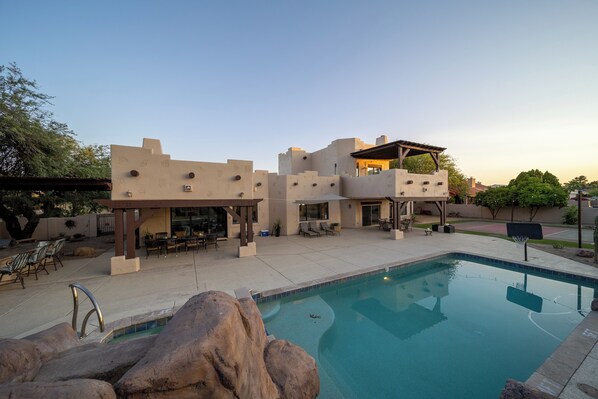 Outdoor pool, a heated pool