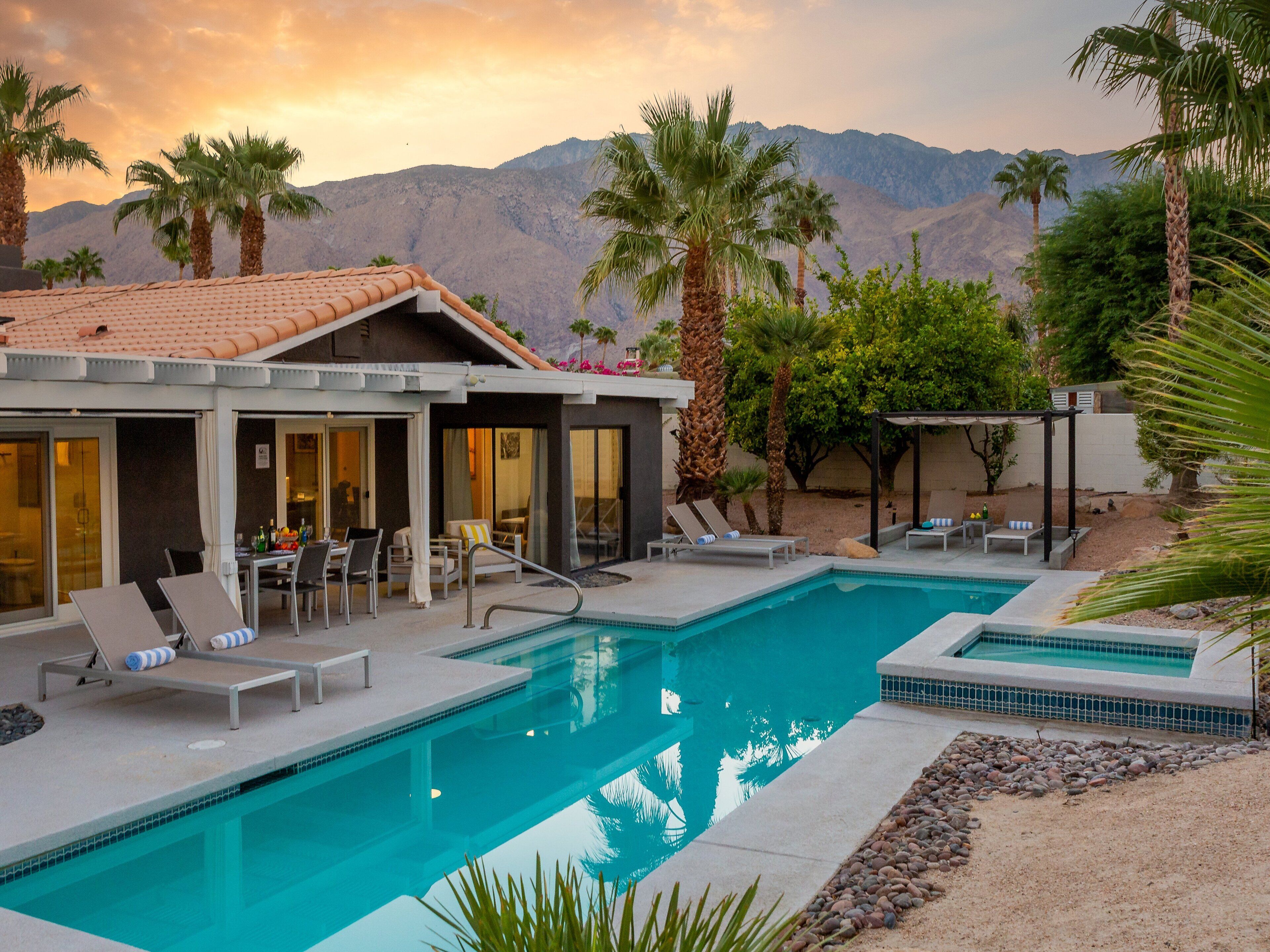 A heated pool