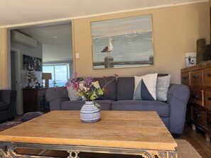 Smart TV, fireplace, video games, DVD player