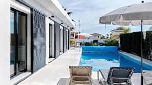 Outdoor pool, a heated pool - Casa van Gelder in San Fugencio / Alicante with heated waters  (San Fulgencio)