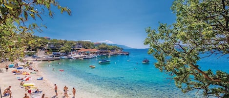 Vlak bij het strand, vissen