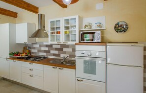 Kühlschrank, Mikrowelle, Herdplatte, Geschirrspüler