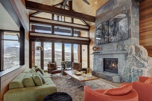 Smart TV, fireplace, video games, DVD player