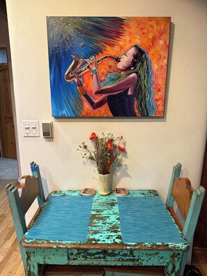 Dining - Cozy Casa Carmelita features a Brilliant Kiva Fireplace, Unique Patio & Hot Tub! (Taos)