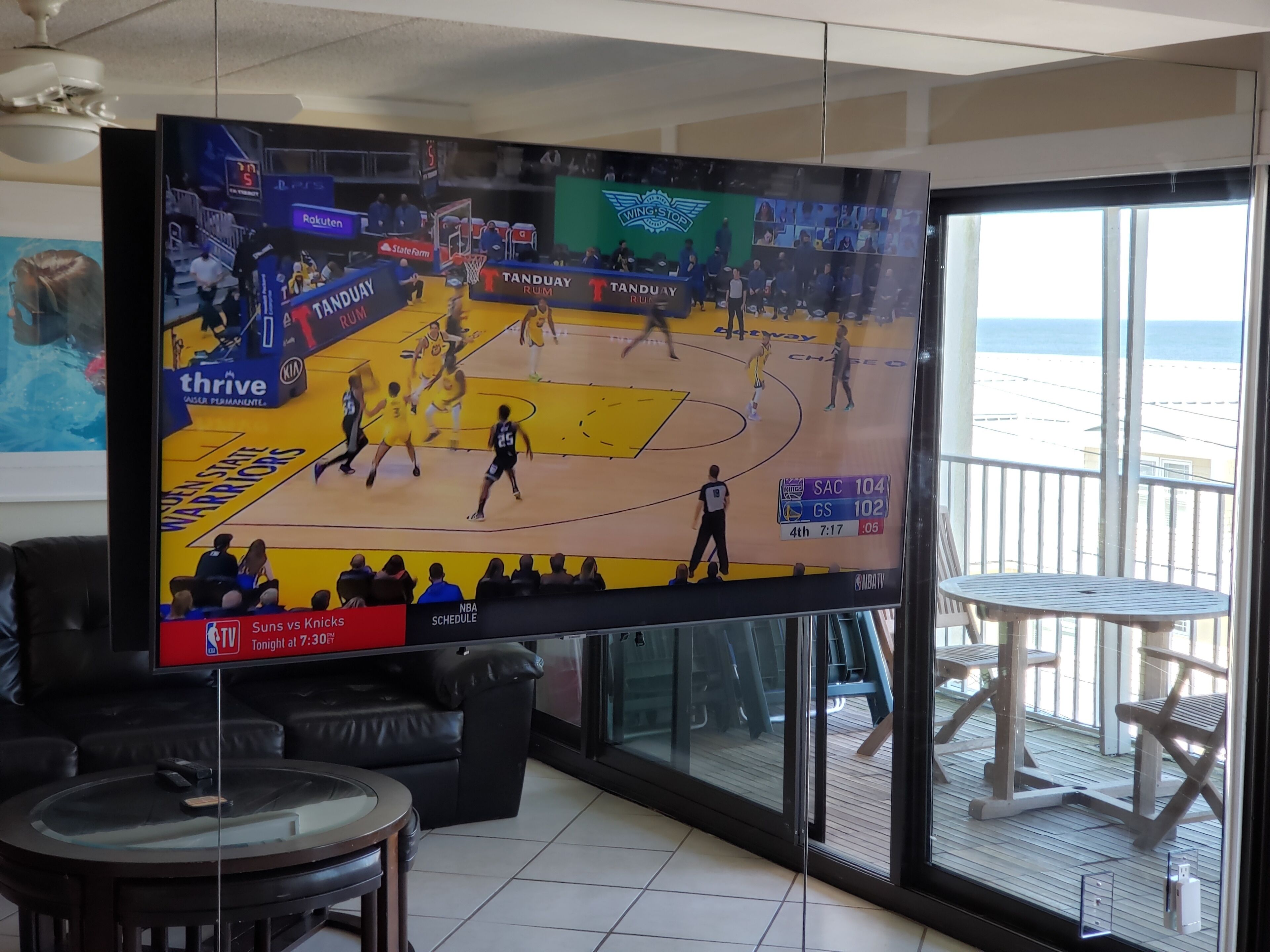 65" SAMSUNG QLED SmartTV in Living Room
