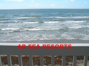 Property grounds - Beachfront Corner and panoramic view of beach and Gulf of Mexico below (2314) (Galveston)