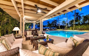Outdoor pool, a heated pool - Oceanfront, On Golf Course, Next to Beach, heated pool & hot tub, fully staffed (La Romana, CASA DE CAMPO)