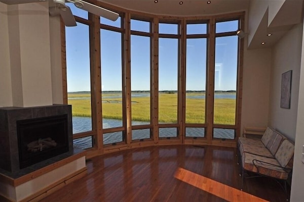 Guest Suite Living Room - there is more furniture there now. What a view!