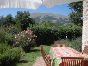 屋外ダイニングエリア