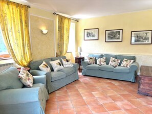 Televisor, llar de foc, reproductor de DVD i llibres 