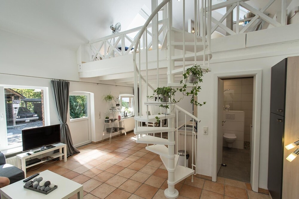 Loft apartment with garden + fireplace in the 100 year old house Niederrhein Ruhrgebiet