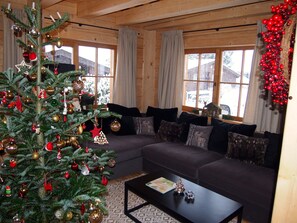 Flat-screen TV, DVD player