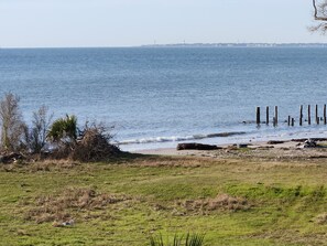 Rannalla, aurinkotuoleja