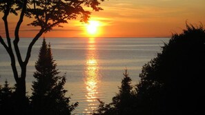 On the beach, sun-loungers, beach towels - Good Hart Beach Cottage on 100' of Private Beach on Lake Michigan (Harbor Springs)